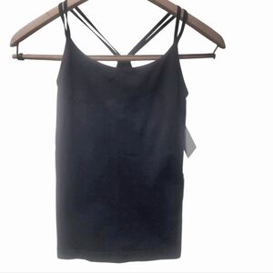Black Strappy Nylon/Spandex Tank NWT